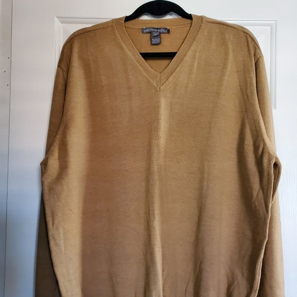 Other - SAKS FIFTH AVENUE Men's Brown Long Sleeve Pullover Sweater XL Used